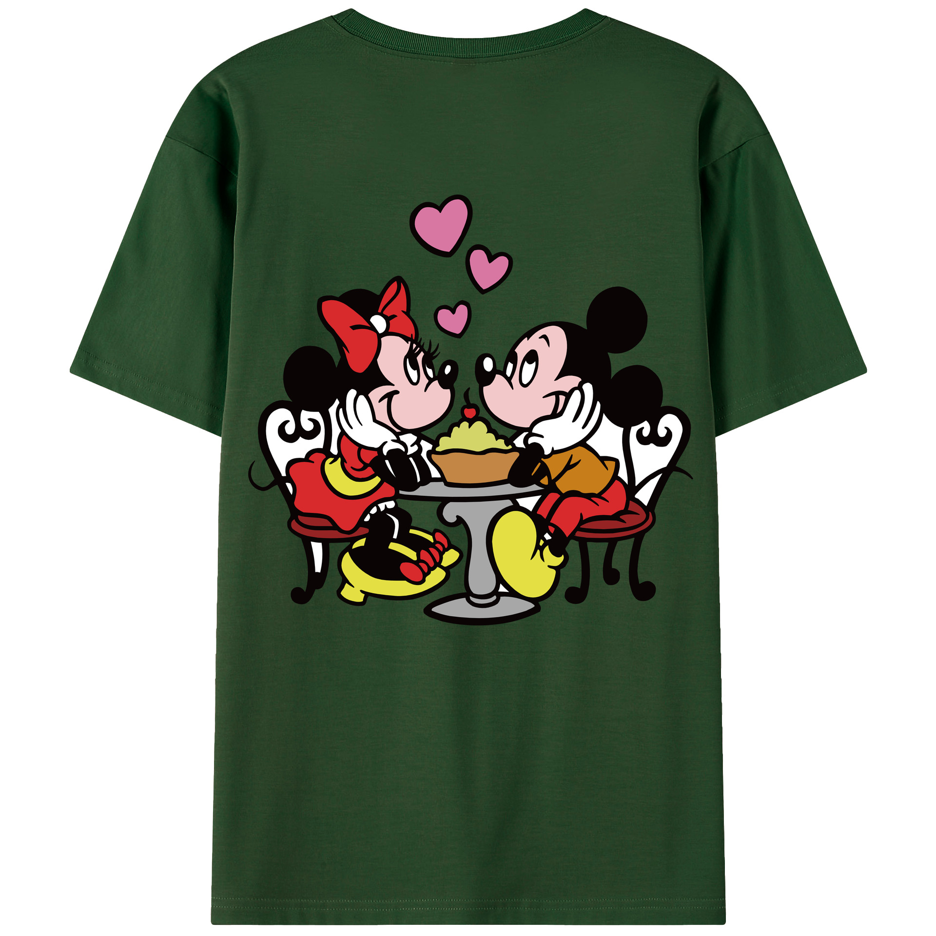 （画像用） ミッキーマウス Mickey Mouse 綿100％半袖Tシャツ（背面プリント）